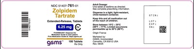 51407-761-01ol (Zolpidem 6.25 mg)